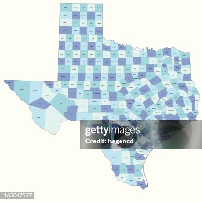 Texas state - county map Texas state - county map