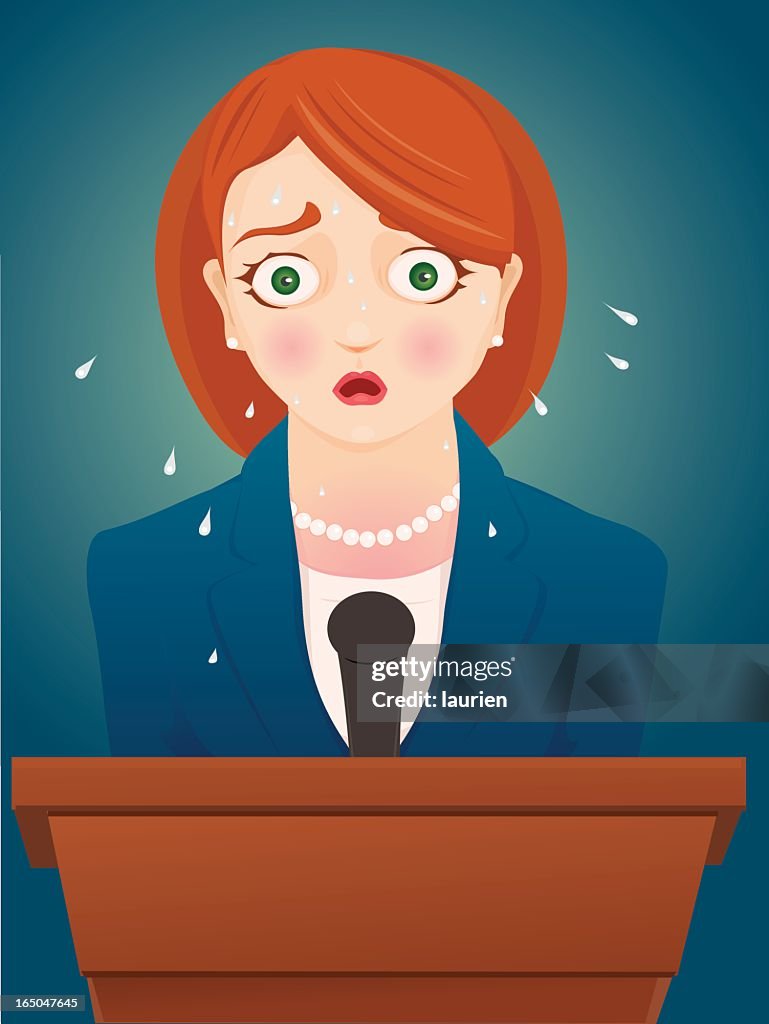 Fear Of Public Speaking High-Res Vector Graphic - Getty Images