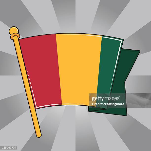 flagge von guinea - guinea stock-grafiken, -clipart, -cartoons und -symbole