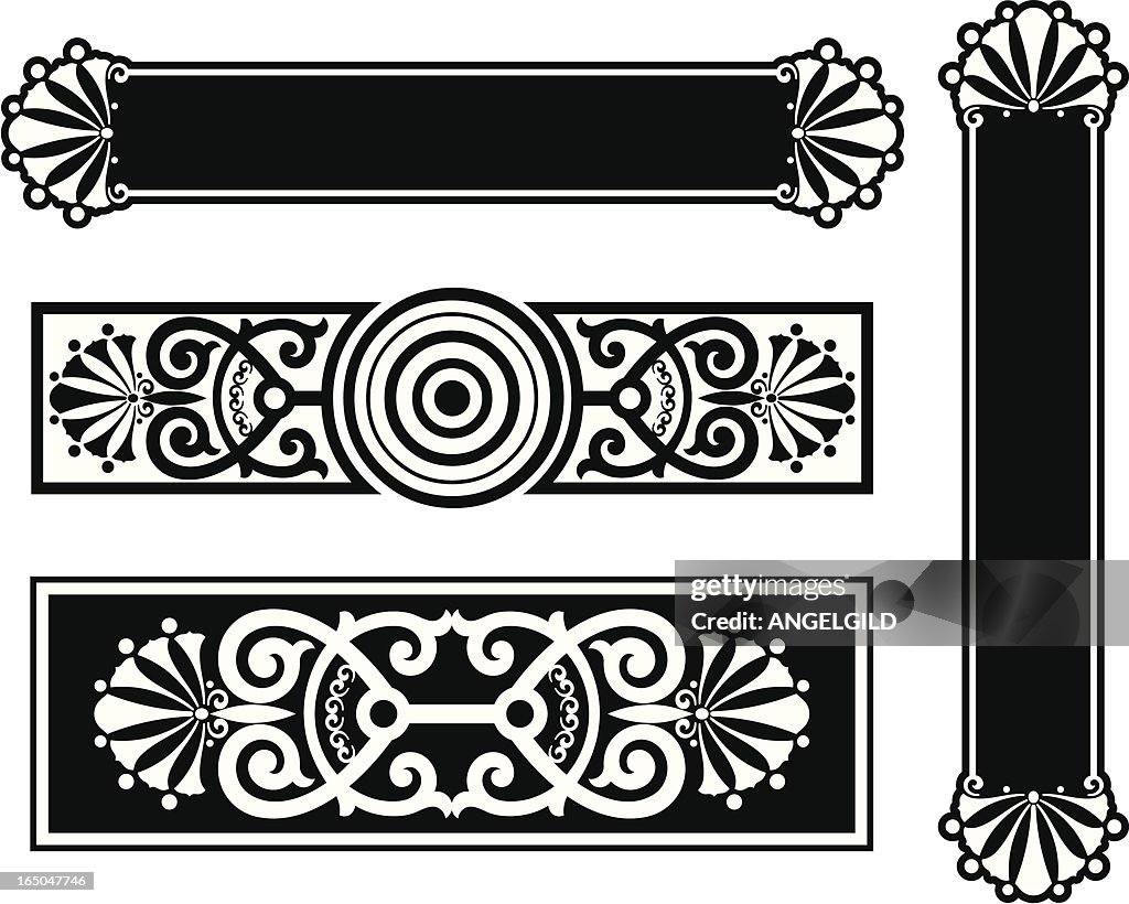 Vintage Floral Dividers And Border Embellishments With Vector Swirling  Lines, Flowers, Victorian Flourishes And Leaf Scrolls. Retro Elements Set  Of Ornate Text Dividers, Borders And Headers Royalty Free SVG, Cliparts,  Vectors, and