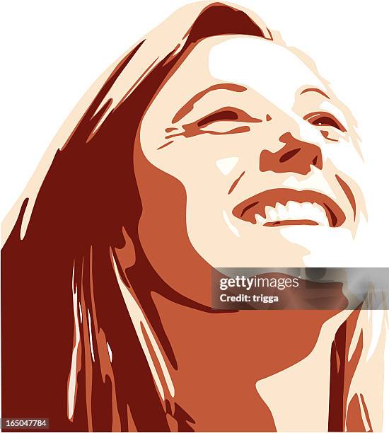 pure joy! - wind in face stock illustrations