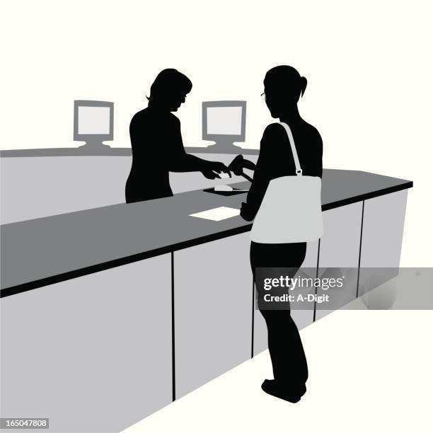 registration identification vector silhouette - reception screen stock illustrations