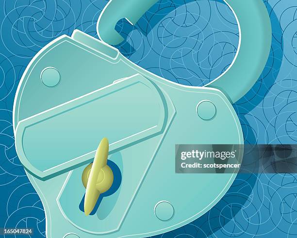 business metaphors – lock - treasury solutions stock illustrations