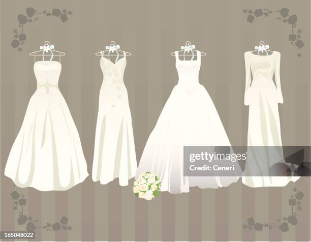 perfect bride - carolina herrera runway february 2018 new york fashion week stock illustrations