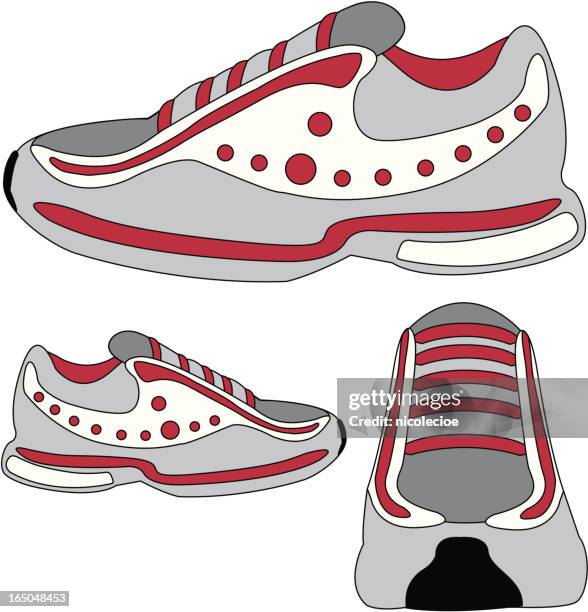 athletic schuh - leinenschuhe stock-grafiken, -clipart, -cartoons und -symbole