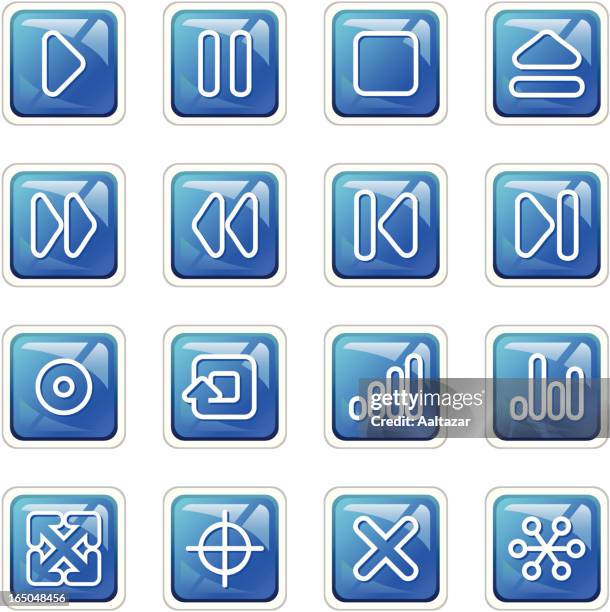 ilustraciones, imágenes clip art, dibujos animados e iconos de stock de interfaz de navegación de iconos-azul oscuro - botón-de-abrir-o-cerrar