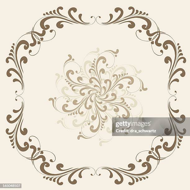 stockillustraties, clipart, cartoons en iconen met vintage frame , vector - filigree