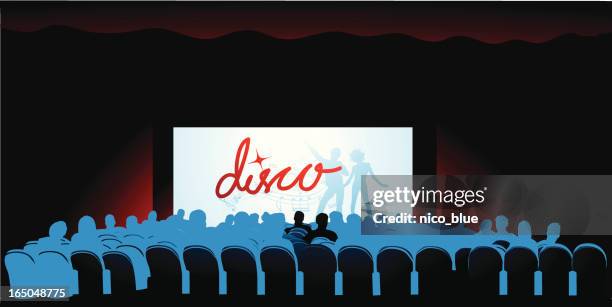 party time - the musical - silhouette auditorium stock illustrations