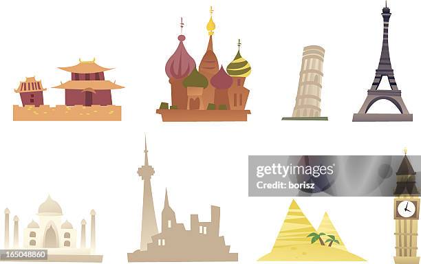 landmarks - cn tower vector stock illustrations