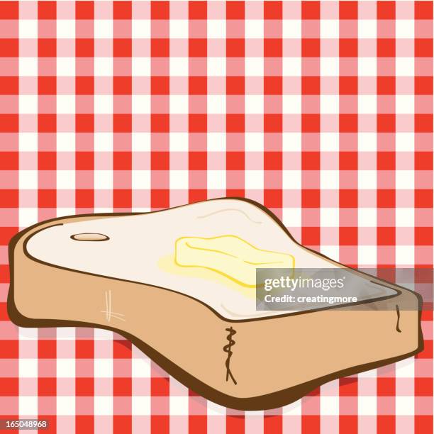 toast - margarine stock illustrations