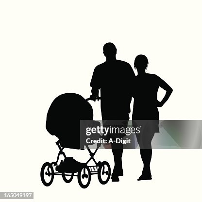 First Stroller Vector Silhouette First Stroller Vector Silhouette
