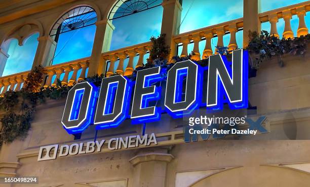 Trafford Centre, Manchester, ENGLAND Odeon Cinema signage