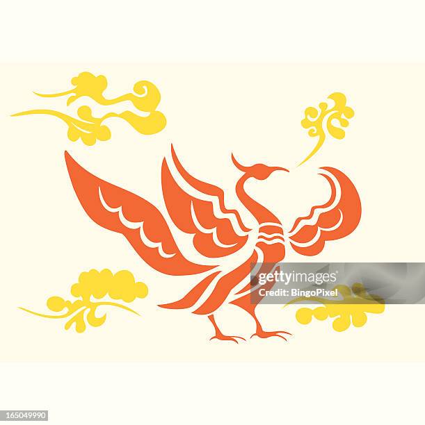 phoenix set 003 (cloud) - phoenix bird 幅插畫檔、美工圖案、卡通及圖標