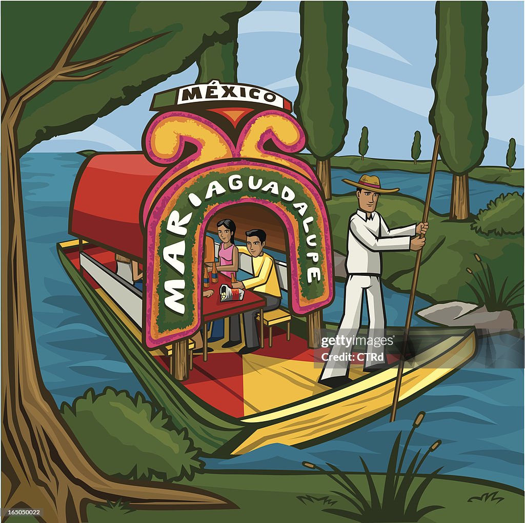 Having fun at Xochimilco