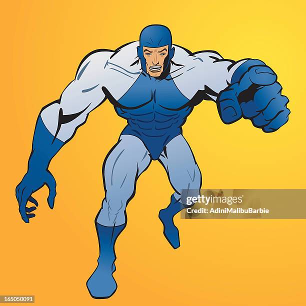 superhero iv - great performance stock illustrations