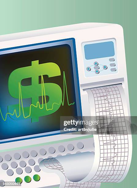 expensive medical technology - cat scan machine stock illustrations