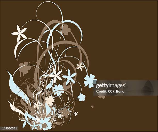 brown floral design - bond 007 stock illustrations