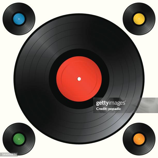 vinyl record vector - long play record stock illustrations