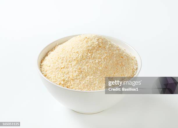 bowl of breadcrumbs - breadcrumbs stock pictures, royalty-free photos & images