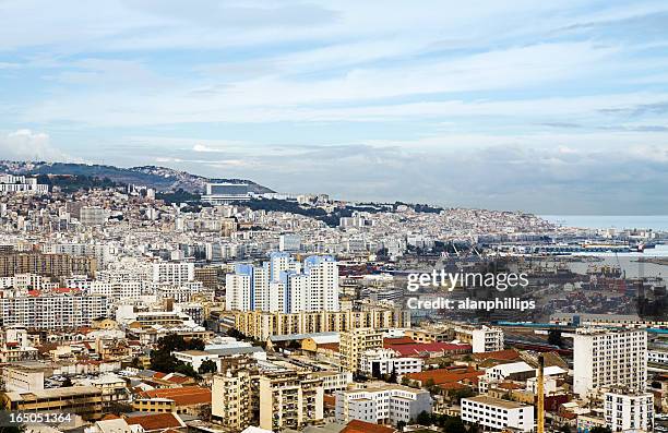 view over the city of algiers - algiers algeria stockfoto's en -beelden