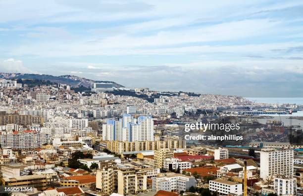 view over the city of algiers - algeria stock pictures, royalty-free photos & images