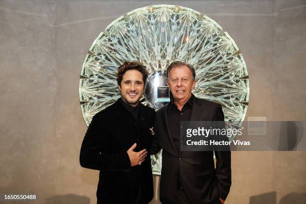 Diego Boneta and Stephane Leforestier, President Latin America & Caribbean of Tiffany & Co during the event Diamonds and Wonders Mexico City by...