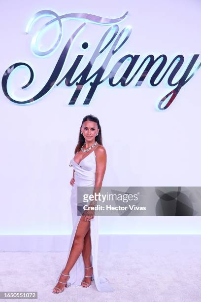 Antonella Roccuzzo poses for a photo during the event Diamonds and Wonders Mexico City by Tiffany & Co on September 06, 2023 in Mexico City, Mexico.
