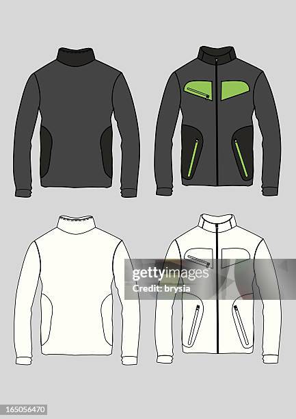 fleece jacket - fleece jacket stock illustrations