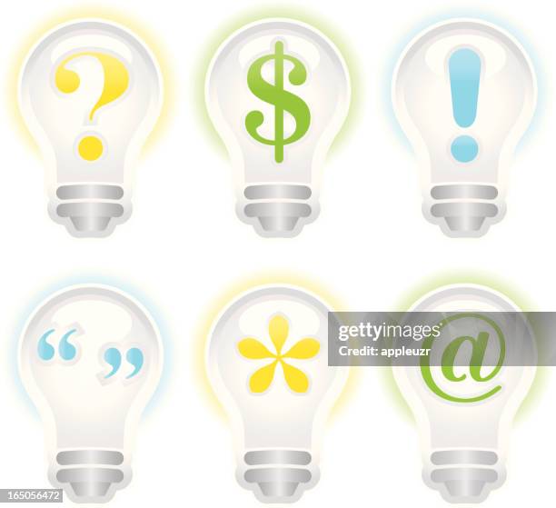 bright idea - asterisk stock illustrations