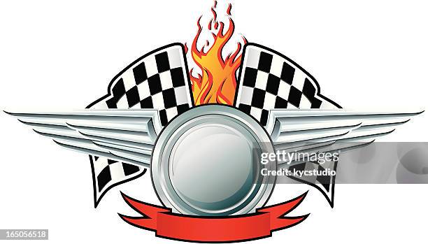 racing emblem feuer gewinner - auto silber stock-grafiken, -clipart, -cartoons und -symbole
