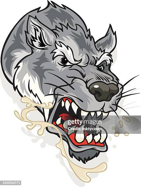 wolf growl - mean wolf stock illustrations