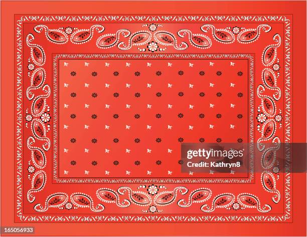 red bandanna - bandana stock illustrations