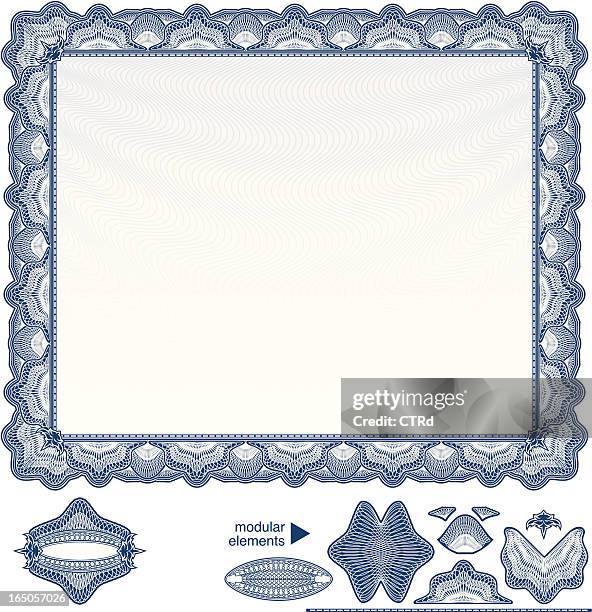 blank diploma or certificate - border stock illustrations