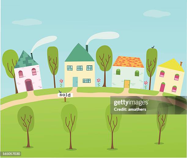 ilustraciones, imágenes clip art, dibujos animados e iconos de stock de vende casa - problemas de vivienda