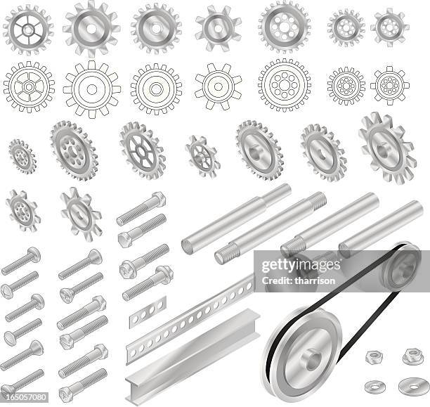 stockillustraties, clipart, cartoons en iconen met vector grears and things - bout