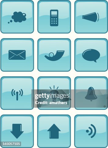Communication Buttons Communication Buttons High-Res Vector Graphic - Getty Images