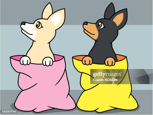 dog cartoon - dog hiding stock illustrations