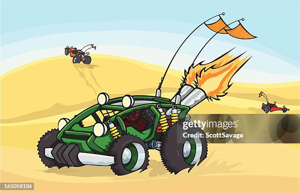 dune buggy - go cart stock illustrations