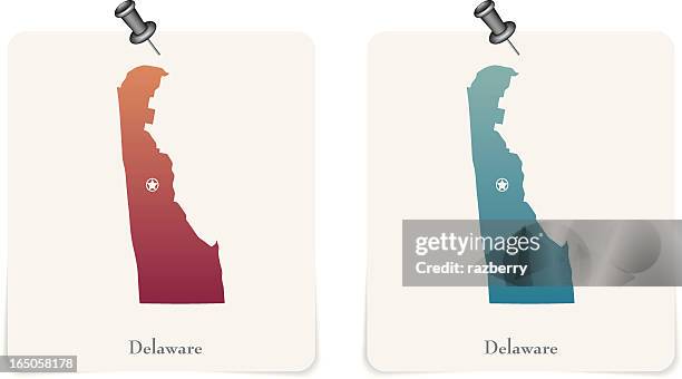 delaware - list of counties in delaware stock illustrations