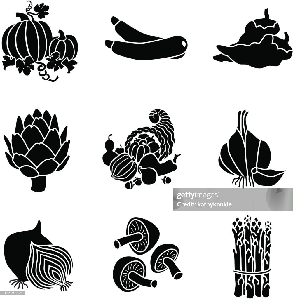 Vegetables icons