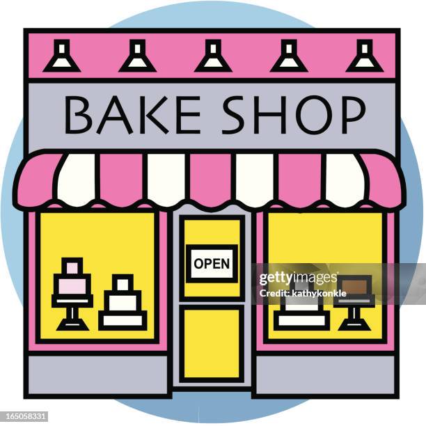 bake shop icon - candy store stock illustrations