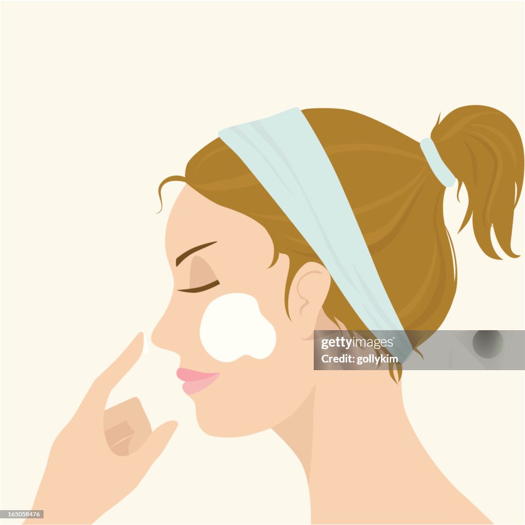 Aplicação de Máscara facial