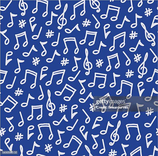 seamless musical background - quarter note stock illustrations
