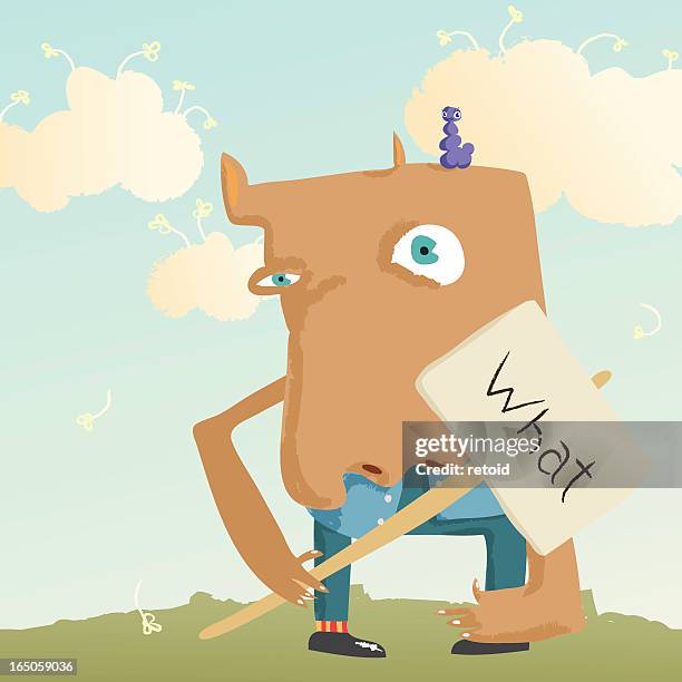 stockillustraties, clipart, cartoons en iconen met cow rebel - politieverklaring