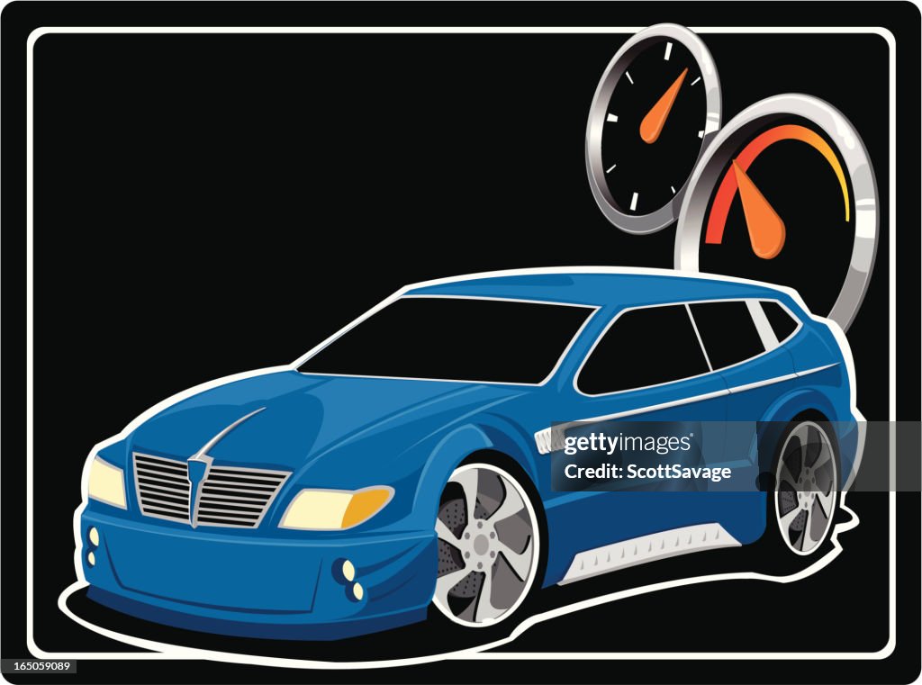 Blue Concept Car