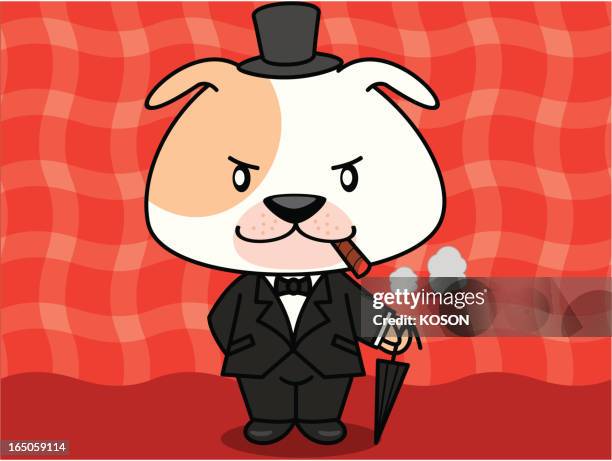 dog cartoon - anime umbrella stock illustrations