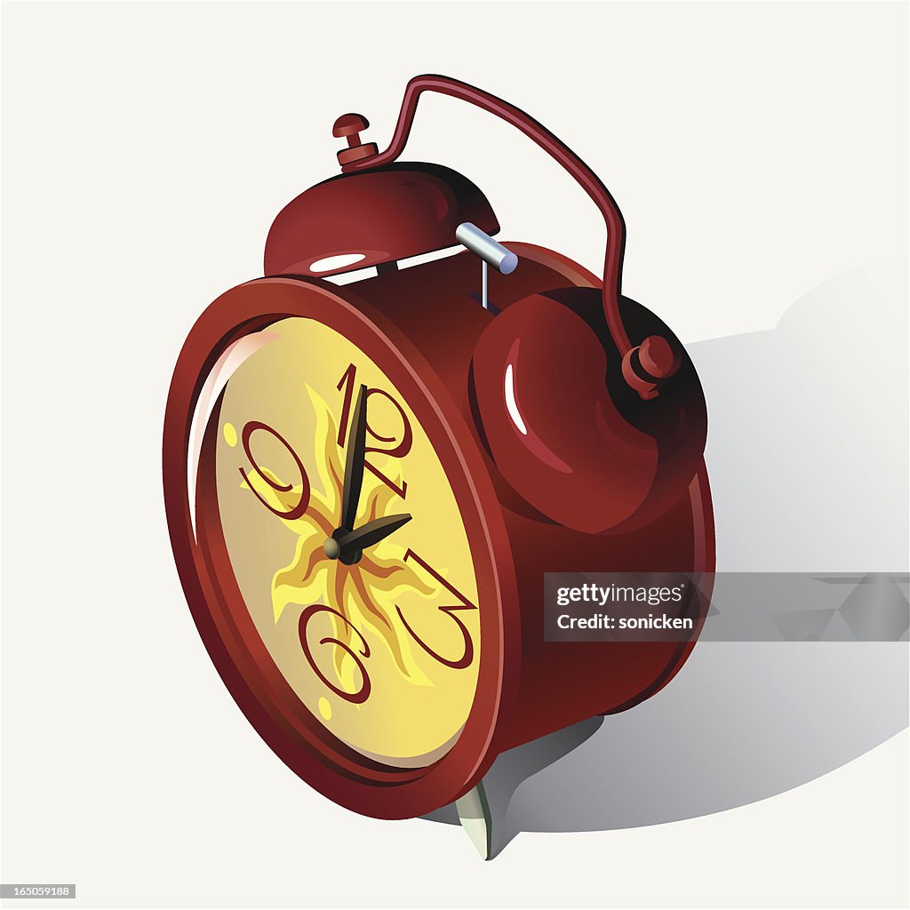 Alarme relógio vermelho