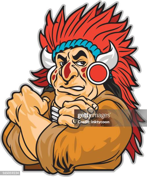 chief - american indian headdress stock-grafiken, -clipart, -cartoons und -symbole