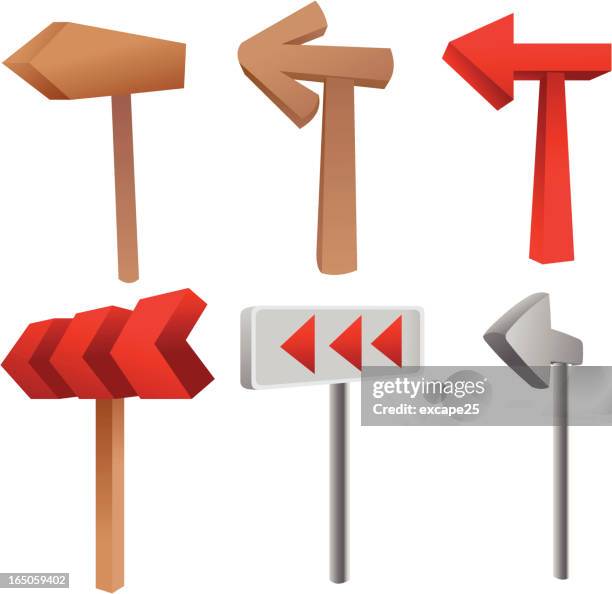 direction arrow - railway junction stock illustrations