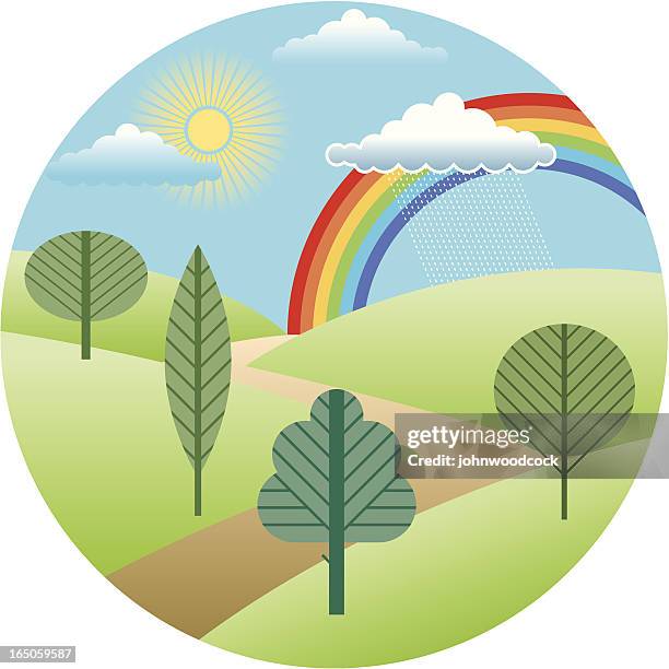 Paths Rinbow Sign Path Sun Icon Photos and Premium High Res Pictures - Getty Images